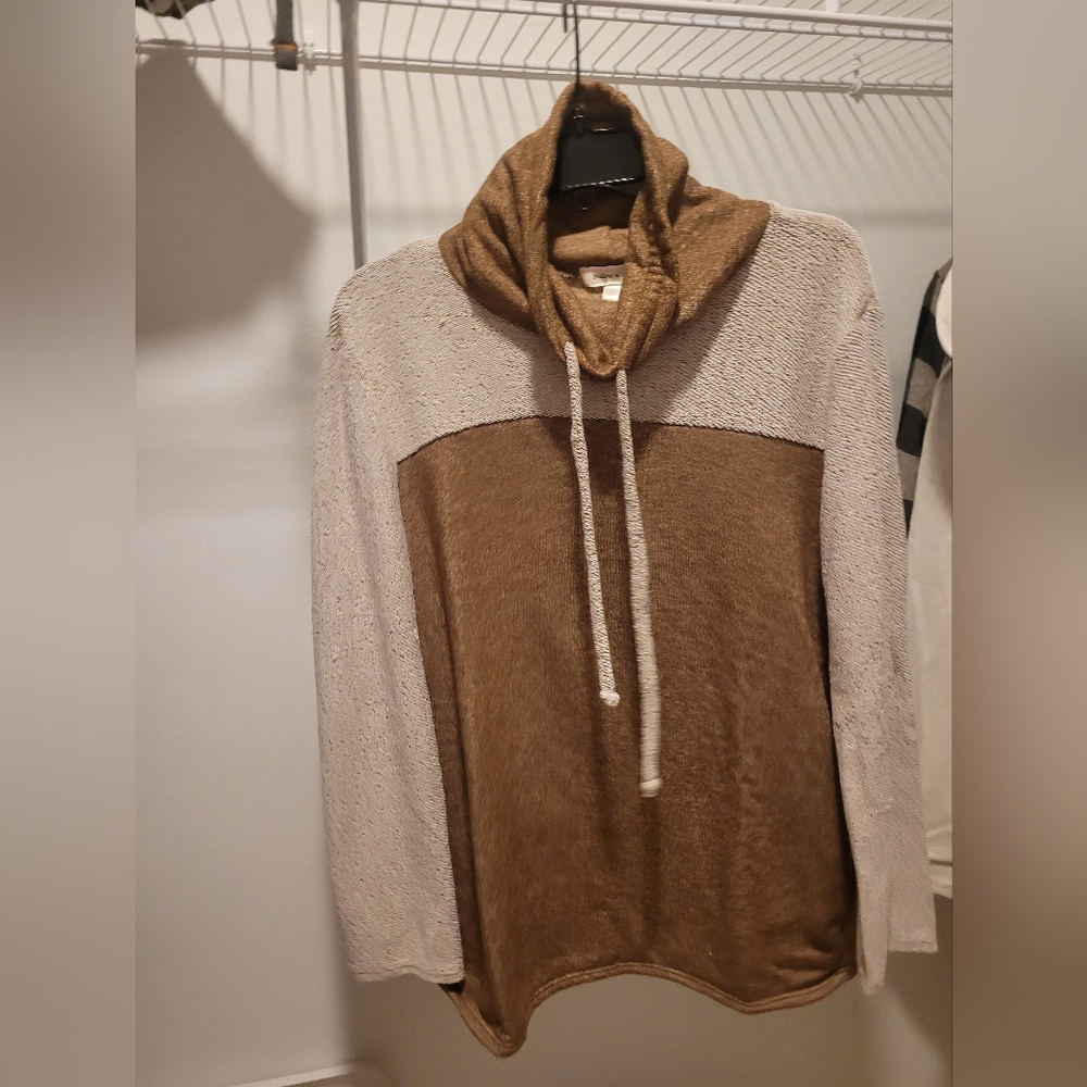 Cowlneck Colorblock Sweatshirt